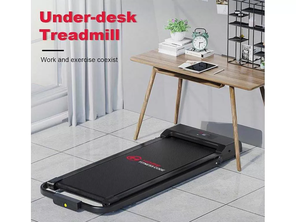 Fitness*Vente-unique 2 Em 1 Esteira Dobravel Elétrica Com Quadro Reforcado Com Tela Lcd Para O Escritório Em Casa