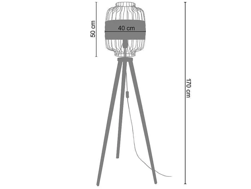 Candeeiro De Pe*TOSEL Abajur Cylindrique 60 Tecido Cilindro Rosa D60 X H20 Cm