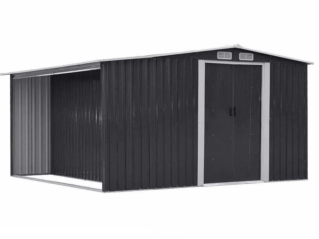 Abrigos De Jardim*EXPERTLAND Abrigo De Jardim Em Aco Galvanizado Cinza 10,5 M - Lery