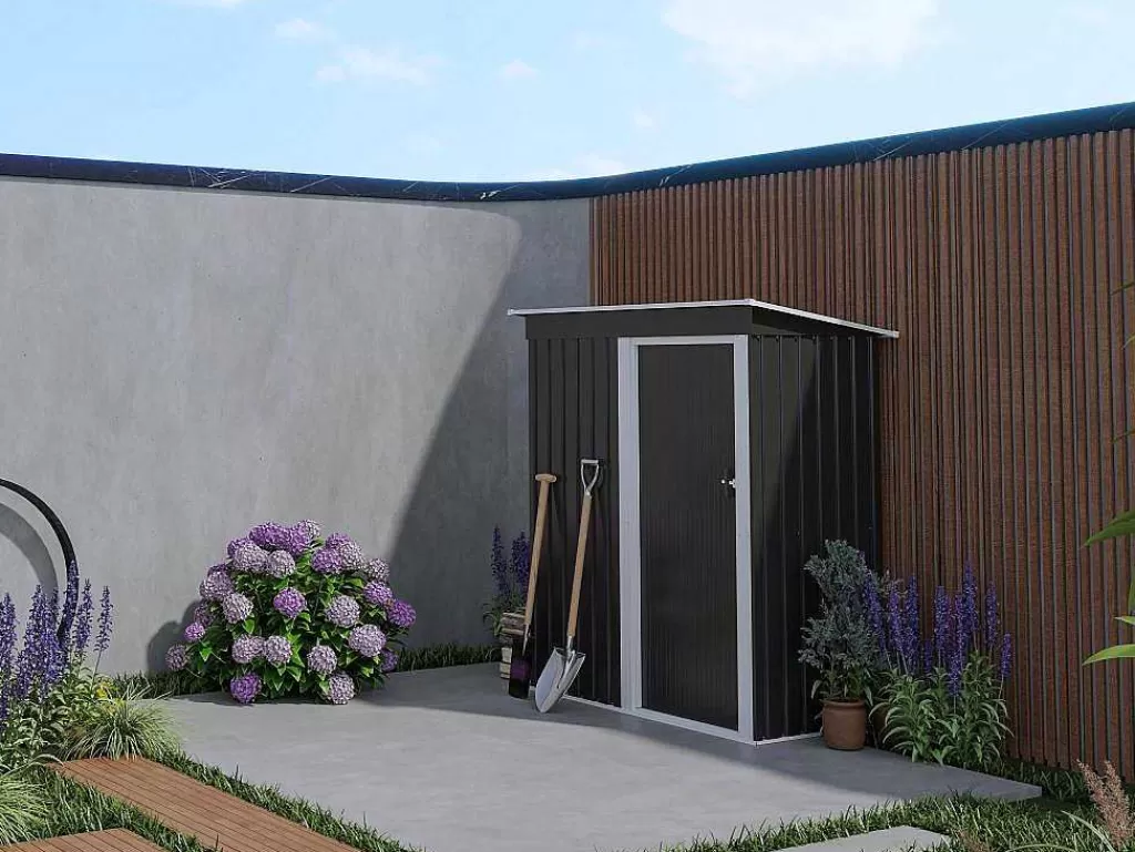 Abrigos De Jardim*EXPERTLAND Abrigo De Jardim Em Aco Galvanizado Cinza 1,1 M - Biron