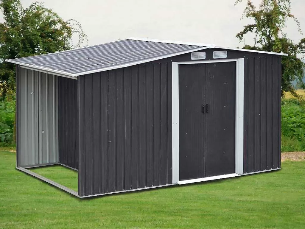 Abrigos De Jardim*EXPERTLAND Abrigo De Jardim Em Aco Galvanizado Cinza 6 M - Lery