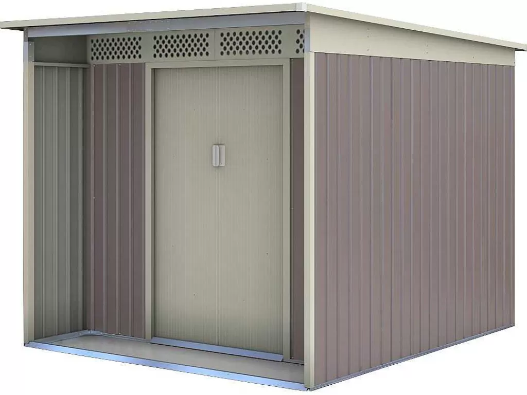 Abrigos De Jardim*EXPERTLAND Abrigo De Jardim Em Aco Galvanizado Cinza Colmar - 5,5 M2