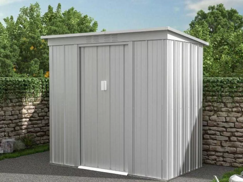 Abrigos De Jardim*EXPERTLAND Abrigo De Jardim Em Aco Galvanizado Cinza De 2,32 M - Acamar
