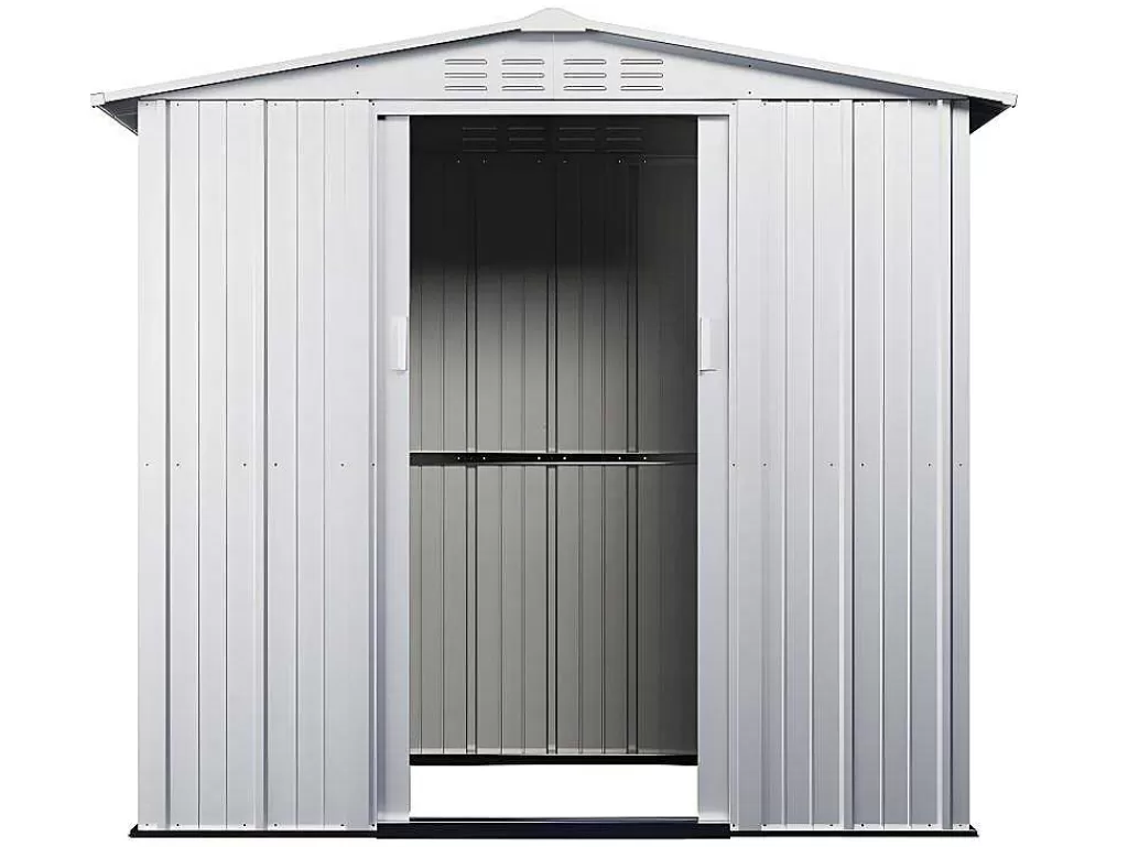 Abrigos De Jardim*EXPERTLAND Abrigo De Jardim Em Aco Galvanizado Cinza De 2,36 M - Linus
