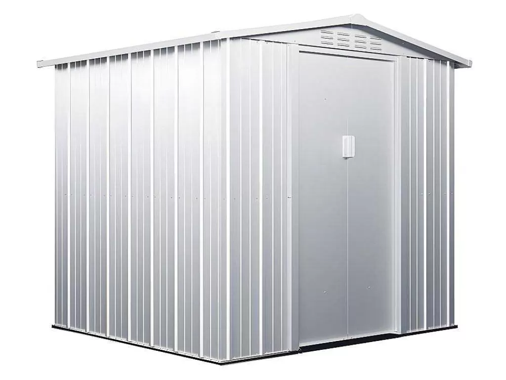 Abrigos De Jardim*EXPERTLAND Abrigo De Jardim Em Aco Galvanizado Cinza De 3,73 M - Linus