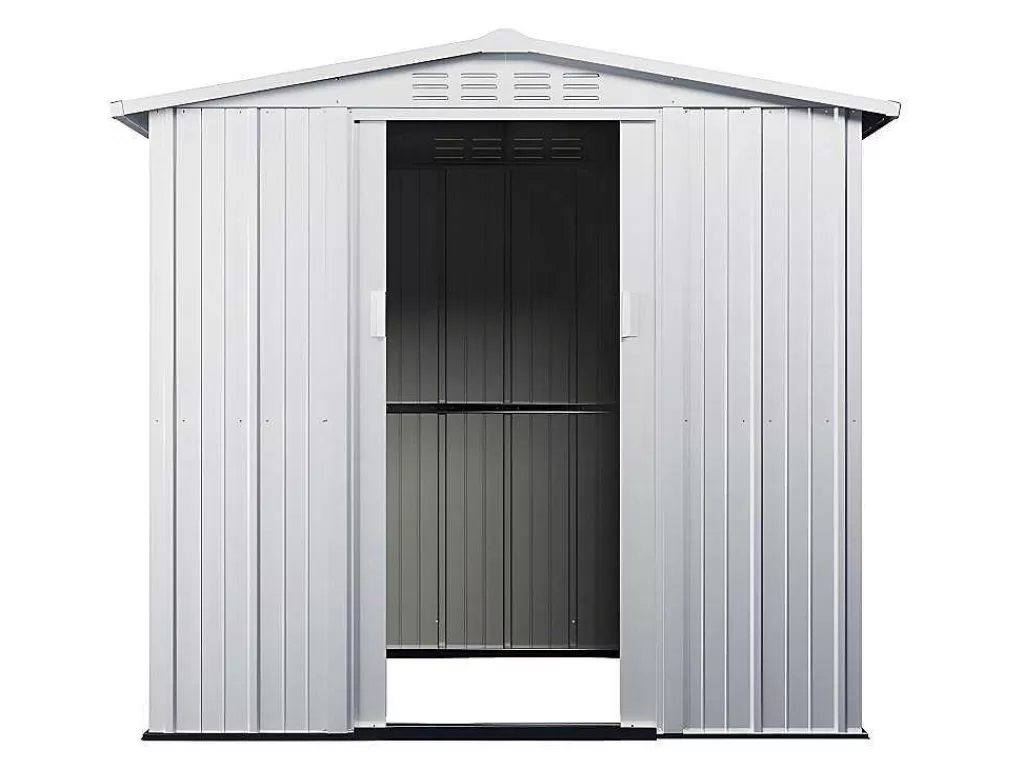 Abrigos De Jardim*EXPERTLAND Abrigo De Jardim Em Aco Galvanizado Cinza De 3,73 M - Linus