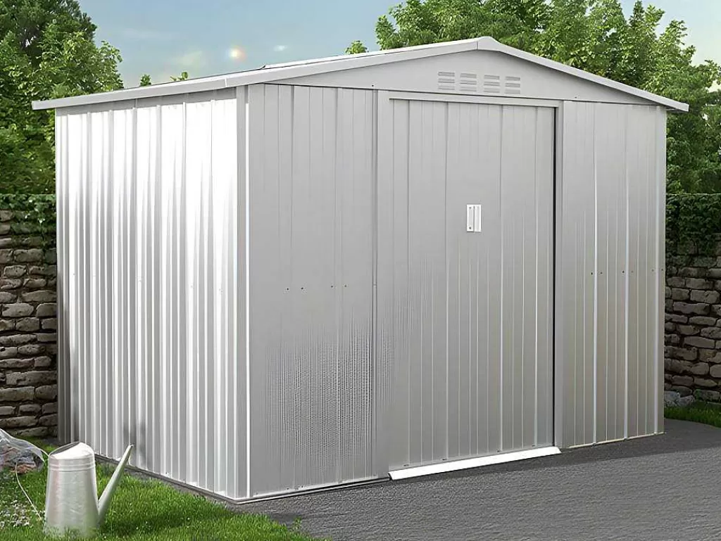 Abrigos De Jardim*EXPERTLAND Abrigo De Jardim Em Aco Galvanizado Cinza De 4,91 M - Linus