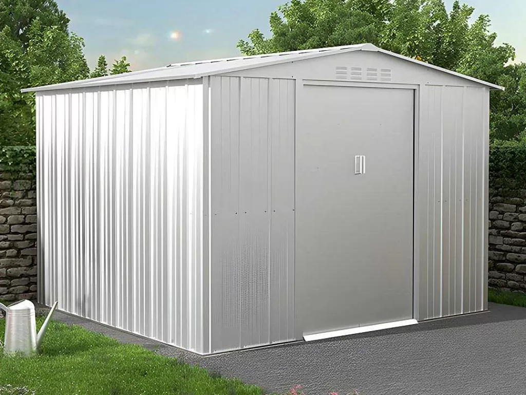 Abrigos De Jardim*EXPERTLAND Abrigo De Jardim Em Metal Galvanizado Cinzento 6,71 M - Linus