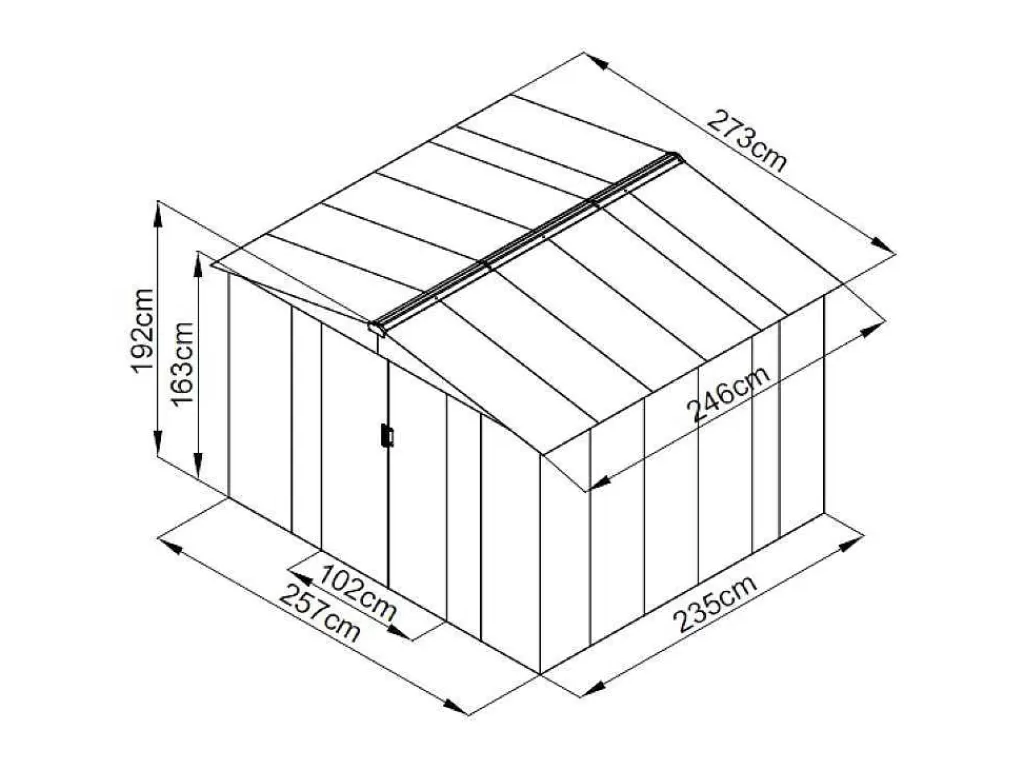 Abrigos De Jardim*EXPERTLAND Abrigo De Jardim Em Metal Galvanizado Cinzento 6,71 M - Linus