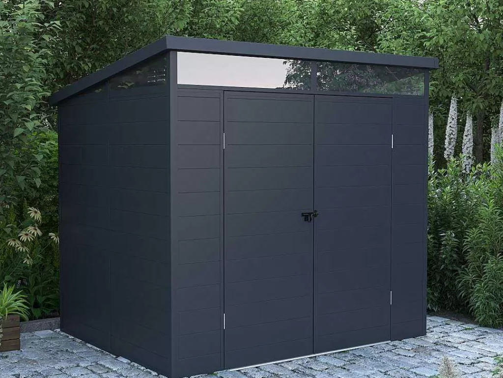 Abrigos De Jardim*EXPERTLAND Abrigo De Jardim Em Resina Cinzento Antracite 4 M Com Soalho - Minaro