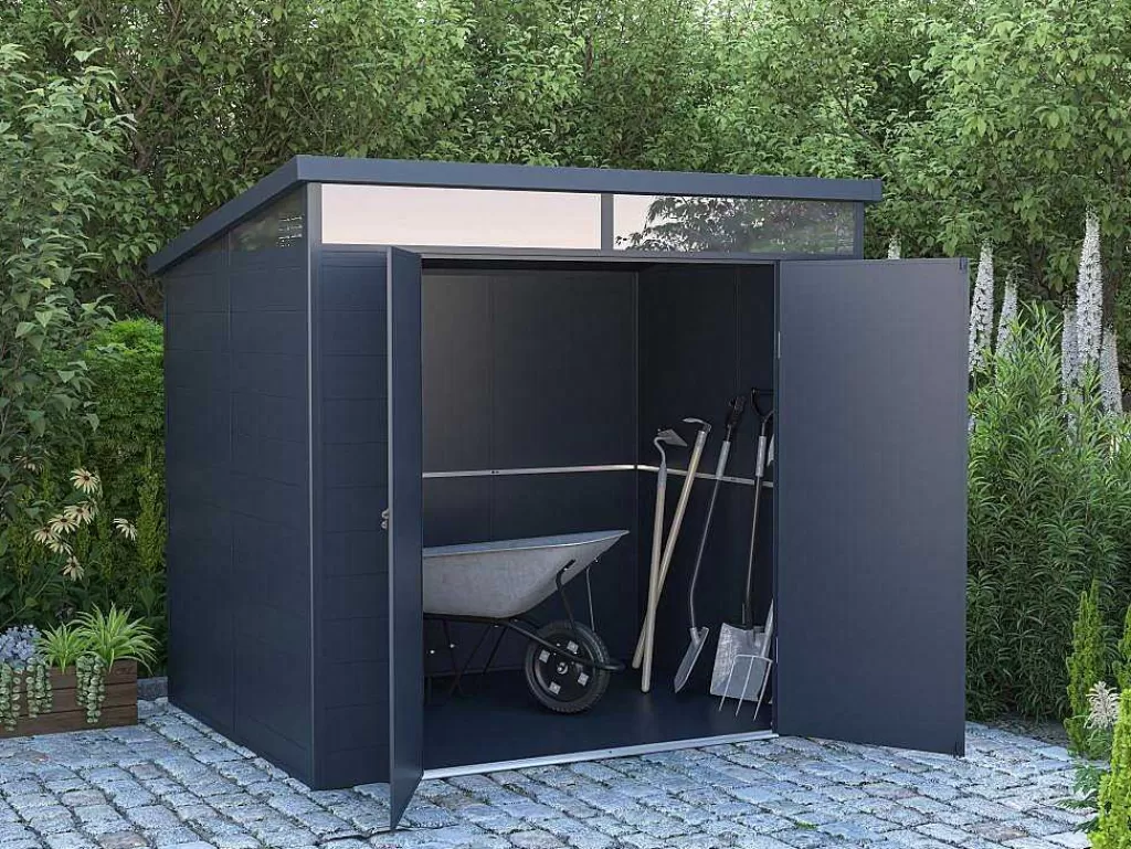 Abrigos De Jardim*EXPERTLAND Abrigo De Jardim Em Resina Cinzento Antracite 4 M Com Soalho - Minaro