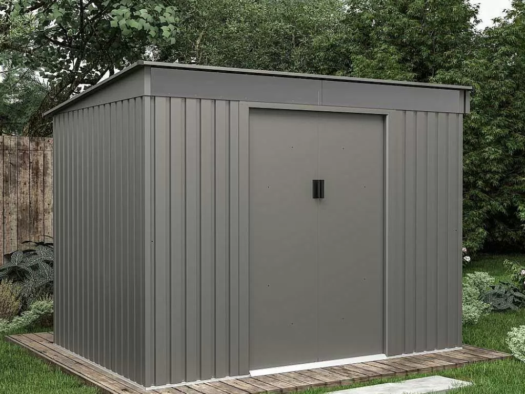 Abrigos De Jardim*EXPERTLAND Abrigo De Jardim Metal Aco Galvanizado Cinzento 4,29 M - Folco