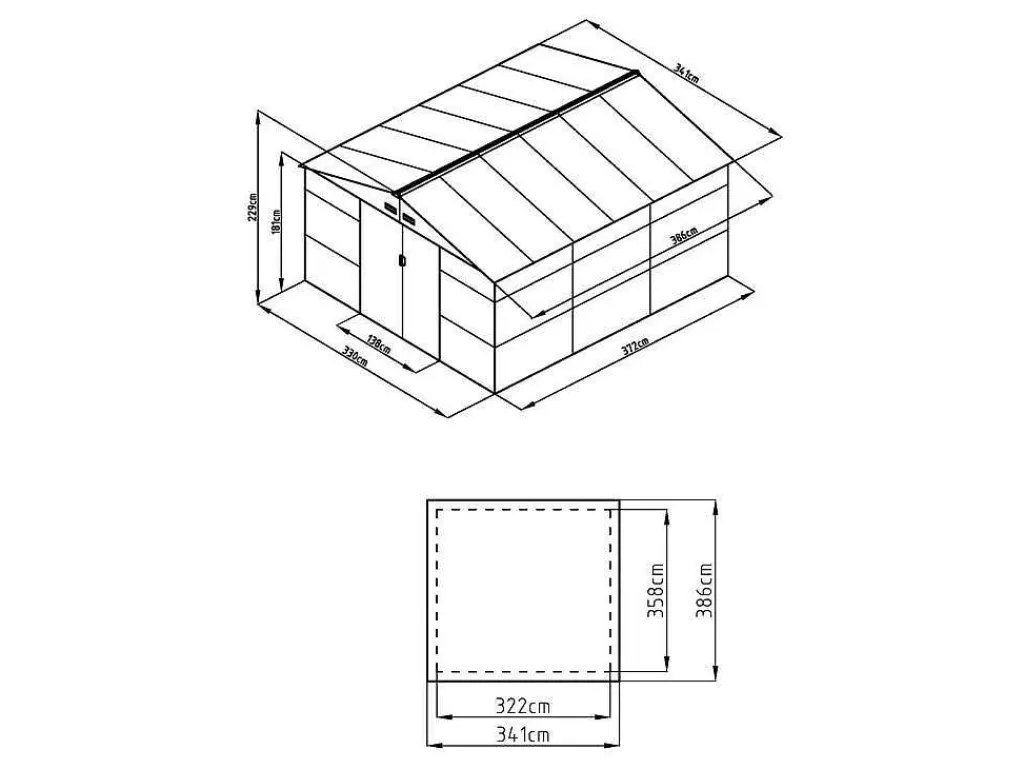 Abrigos De Jardim*EXPERTLAND Abrigo De Jardim Metal Aco Galvanizado Efeito Madeira Cinza 13,12 M Adelmo