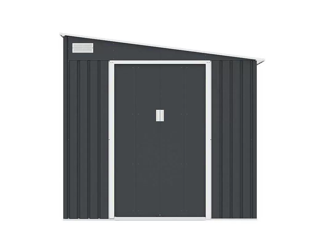 Abrigos De Jardim*EXPERTLAND Abrigo De Jardim Metal De Encostar A Parede Em Aco Galvanizado Antracite 5,49 M - Daustin