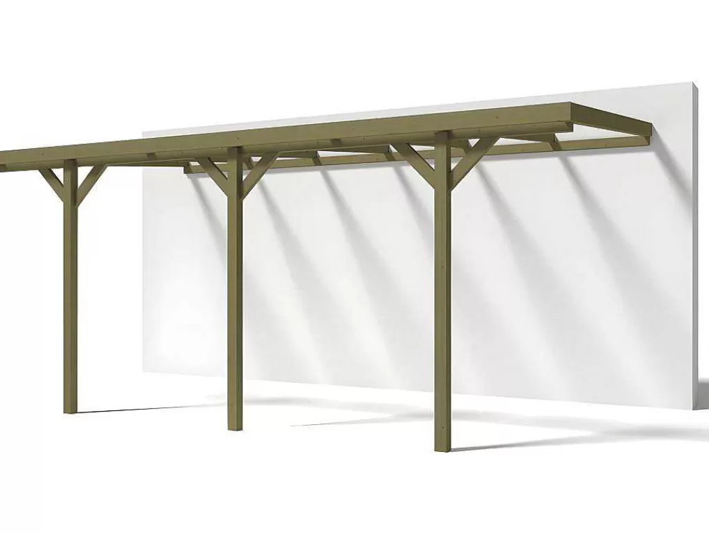 Pérgola, Coreto, Quiosque*EXPERTLAND Abrigo Para Carro Individual Adossado Em Madeira Tratada, 1 Viatura 15,72 M - Lexis