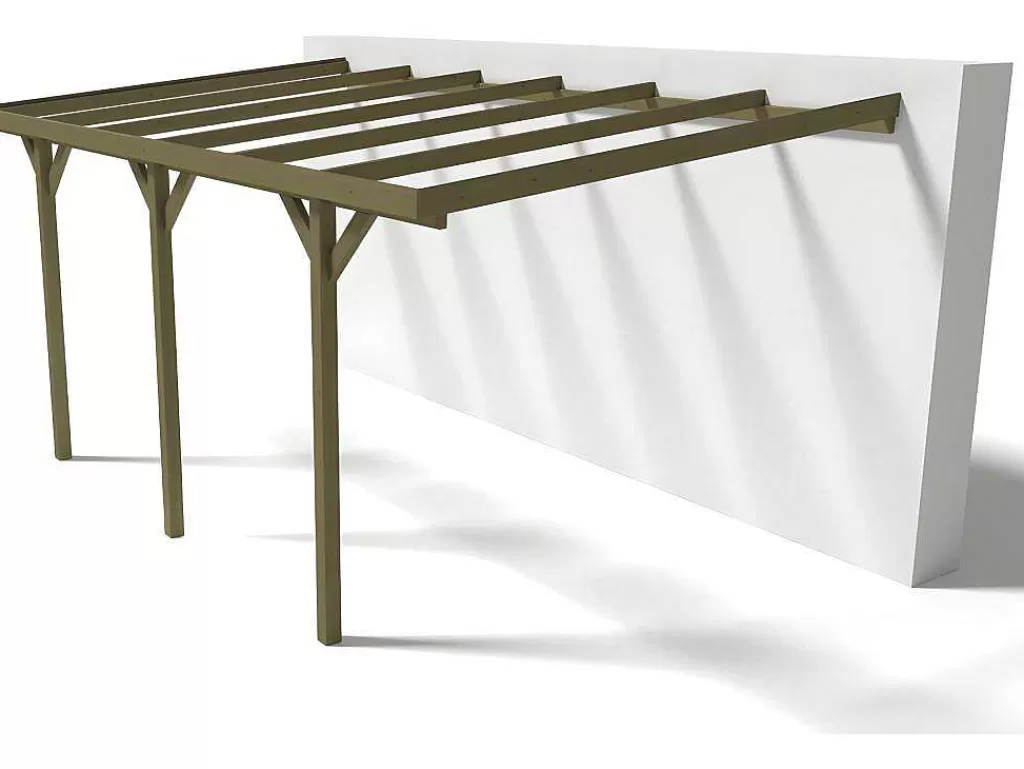 Pérgola, Coreto, Quiosque*EXPERTLAND Abrigo Para Carro Individual Adossado Em Madeira Tratada, 1 Viatura 15,72 M - Lexis