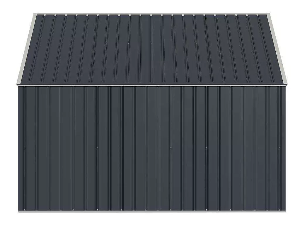 Abrigos De Jardim*EXPERTLAND Abrigo Para Tres Caixotes Do Lixo Em Aco Galvanizado Cinzento Antracite, C237 X L101 X A131 Cm - Ilario