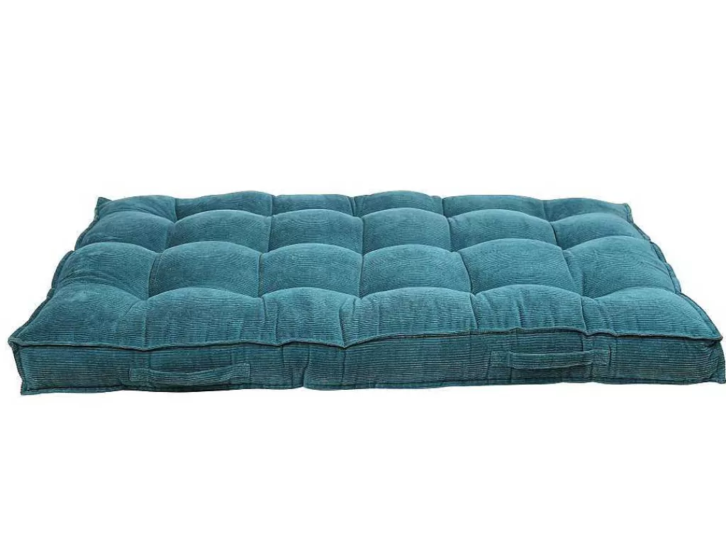 Têxtil De Casa*OZAIA Almofada Para Paletes 120 X 80 X 10 Cm Veludo Canelado Azul - Baila
