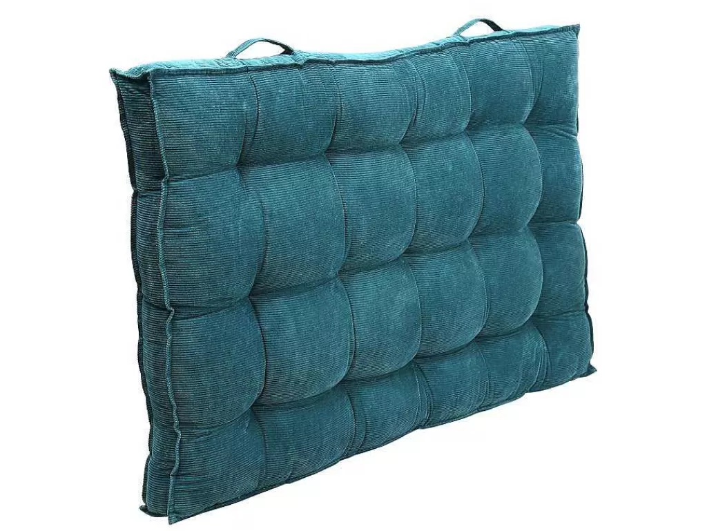 Têxtil De Casa*OZAIA Almofada Para Paletes 120 X 80 X 10 Cm Veludo Canelado Azul - Baila