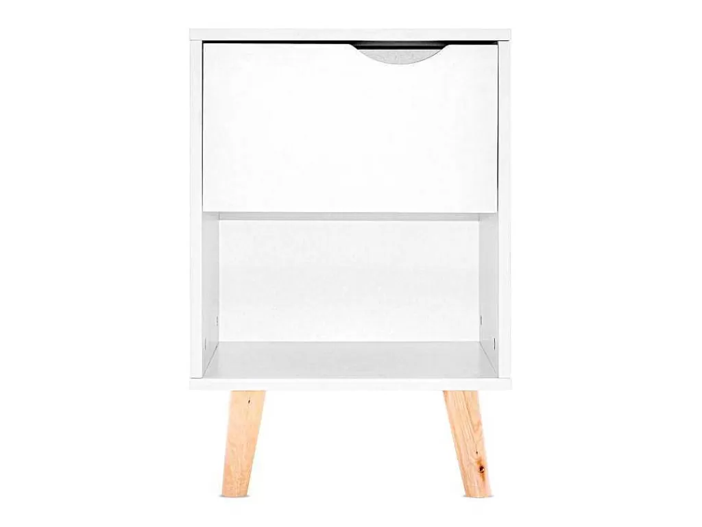 Móvel Para Quarto De Crianças*Frankystar Andrea - Mesa De Cabeceira De Design Em Madeira Com Gaveta E Prateleira Larga