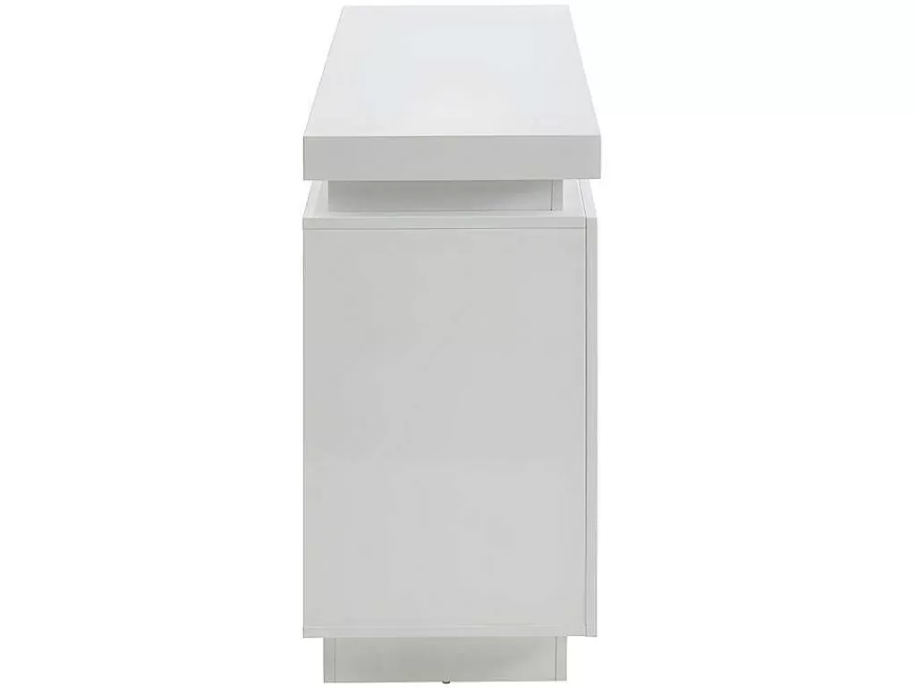 Aparador*Vente-unique Aparador Com 2 Portas E 3 Gavetas - Leds - Mdf Lacado A Branco - Emerson Ii