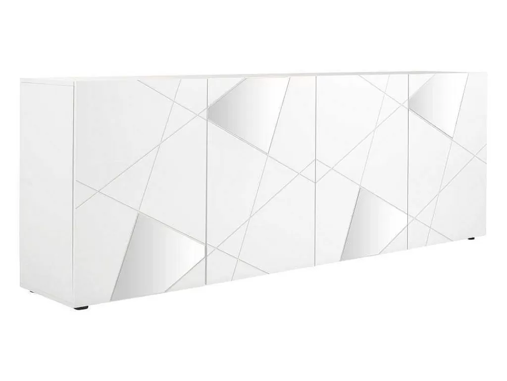 Promoções Sala*Vente-unique Aparador Com 4 Portas Lacado A Branco - Cantiano