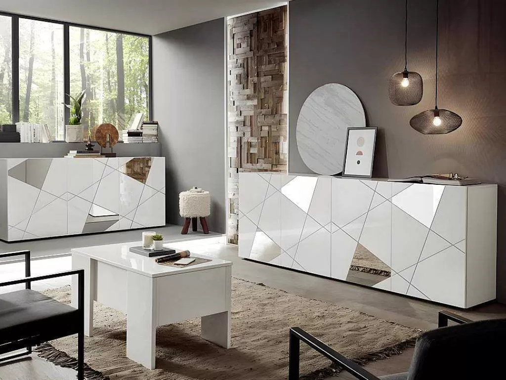 Promoções Sala*Vente-unique Aparador Com 4 Portas Lacado A Branco - Cantiano