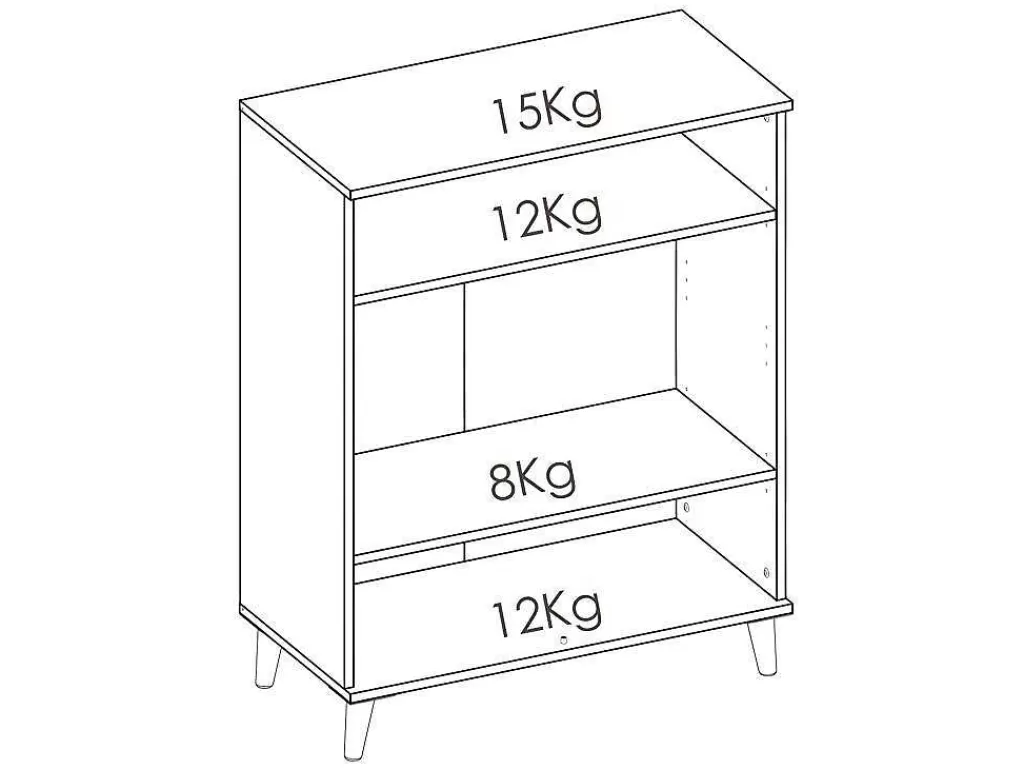 Móvel De Cozinha*Vente-unique Aparador De Cozinha Com 2 Portas E 1 Nicho Cor Branco E Carvalho - Wajdi