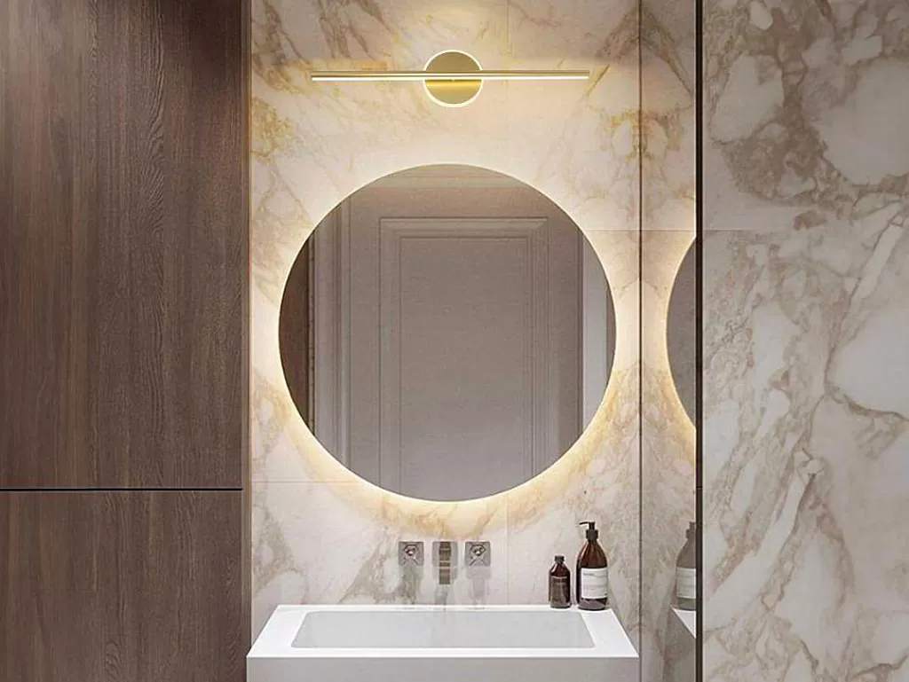 Candeeiro De Parede*OZAIA Aplique De Casa De Banho Com Leds Aluminio L60 Cm Dourado - Taunton