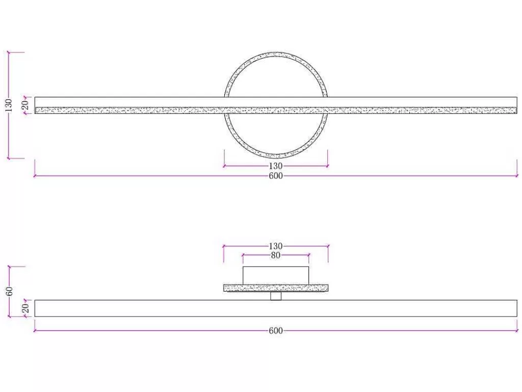 Candeeiro De Parede*OZAIA Aplique De Casa De Banho Com Leds Aluminio L60 Cm Dourado - Taunton