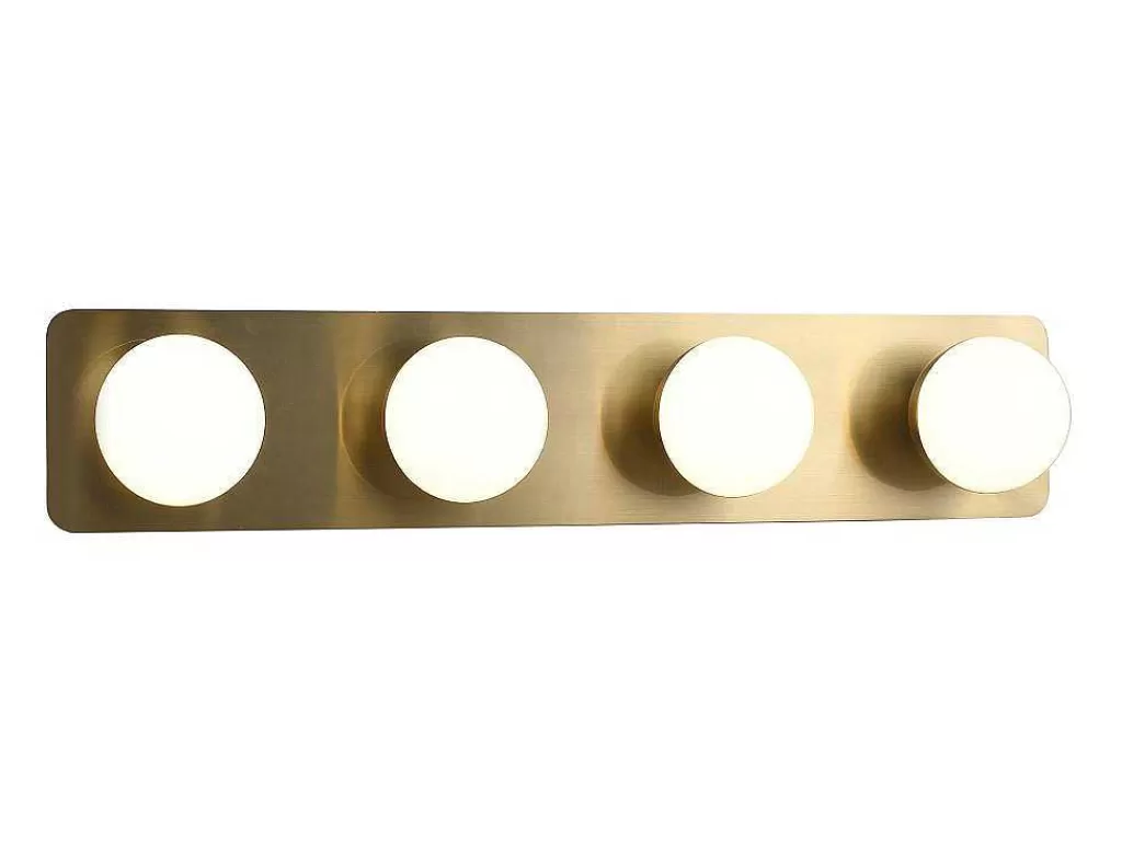Candeeiro De Parede*OZAIA Aplique De Casa De Banho Com Leds Metal 4 Focos L40 Cm Dourado - Morley