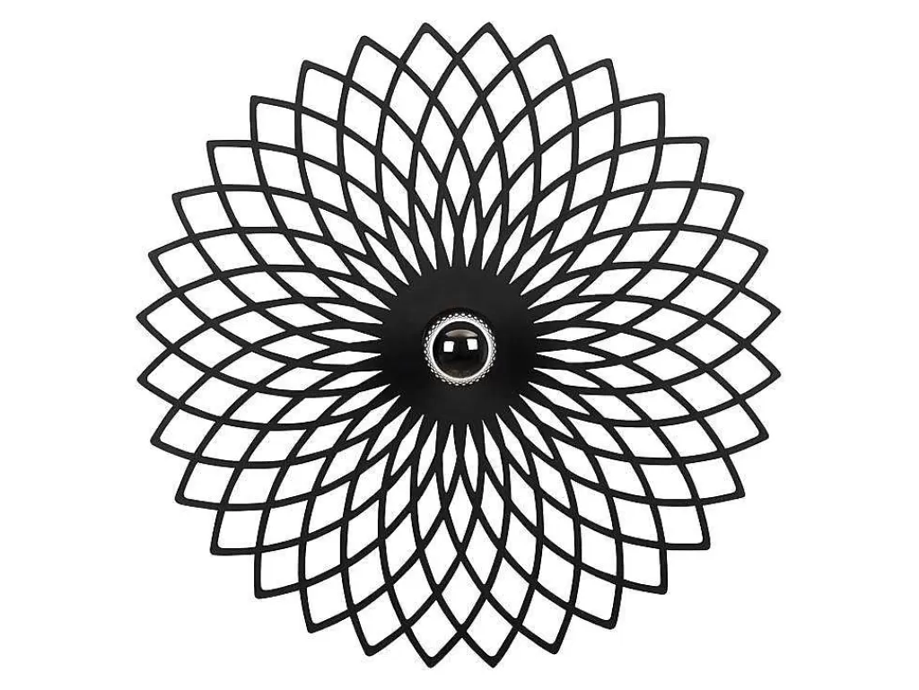 Promoções Decoração*OZAIA Aplique De Parede Em Metal De D. 50 Cm Cor Preto - Folina