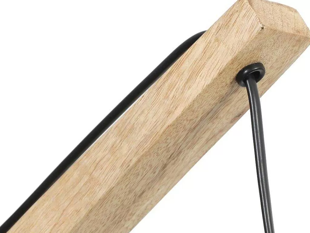 Candeeiro De Parede*OZAIA Aplique De Parede Escandinavo Madeira De Mangueira E Tecido D. 21 X A. 36 Cm Natural Claro E Bege - Paliana
