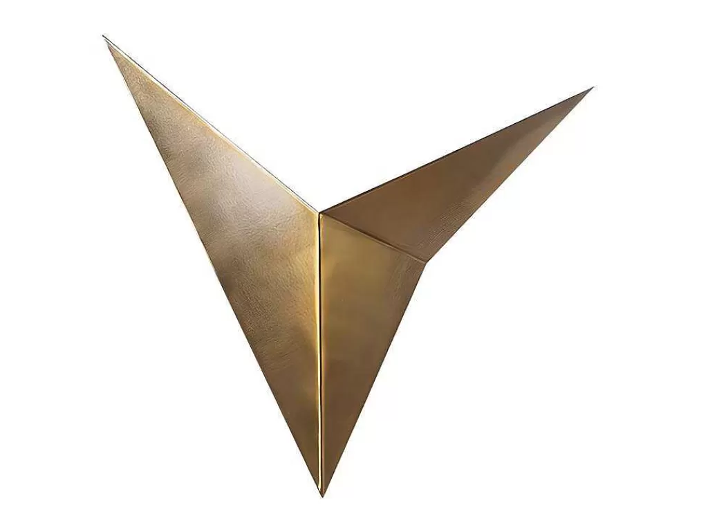 Candeeiro De Parede*OZAIA Aplique Em Metal De C34 X E5 X A34 Cm Cor Dourado - Birdo