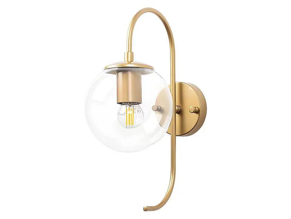 Candeeiro De Parede*OZAIA Aplique Em Metal Vintage De C. 27 X A. 36 Cm Cor Dourado - Prolal