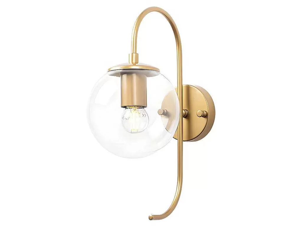 Candeeiro De Parede*OZAIA Aplique Em Metal Vintage De C. 27 X A. 36 Cm Cor Dourado - Prolal