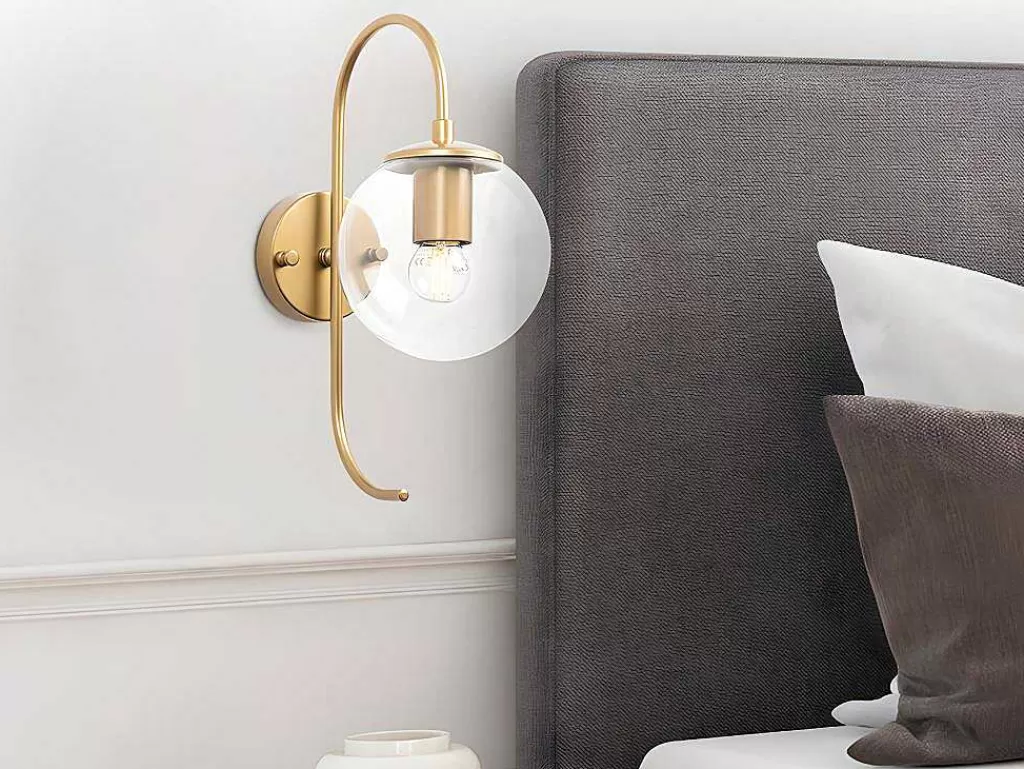 Candeeiro De Parede*OZAIA Aplique Em Metal Vintage De C. 27 X A. 36 Cm Cor Dourado - Prolal