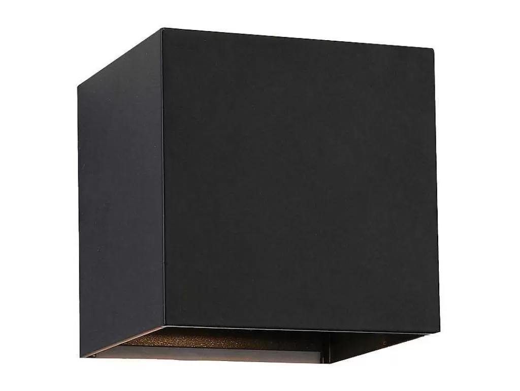Candeeiro De Parede*OZAIA Aplique Led Aluminio D. 10 X A. 10 Cm Preto - Paisley