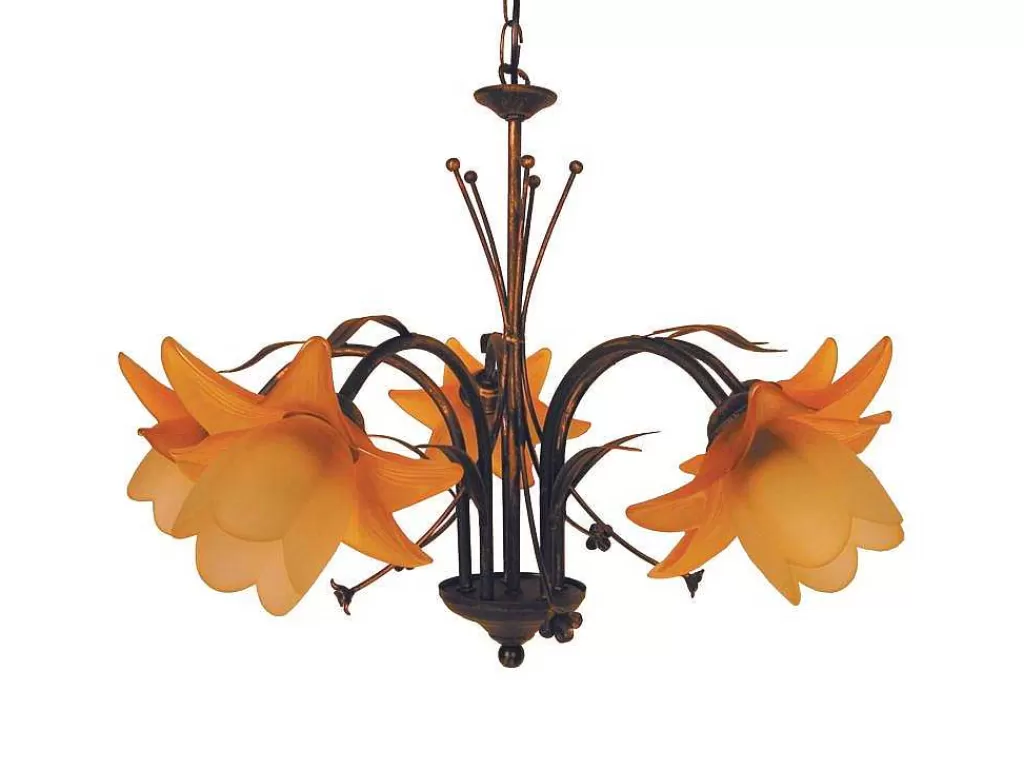 Lustre*TOSEL Aplique Eglantine Vidro Tigela Marfim Dourado D30 X H16 Cm