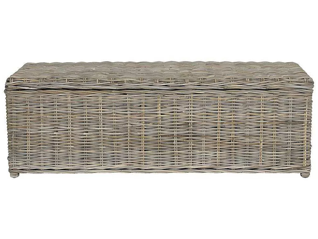 Acessórios De Arrumação*OZAIA Arca De Arrumação Em Kubu De C130 X L45 X A44 Cm Cor Cinza Natural - Gao