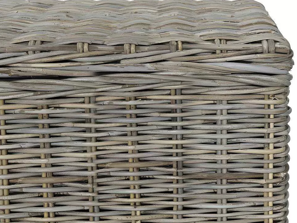 Acessórios De Arrumação*OZAIA Arca De Arrumação Em Kubu De C130 X L45 X A44 Cm Cor Cinza Natural - Gao