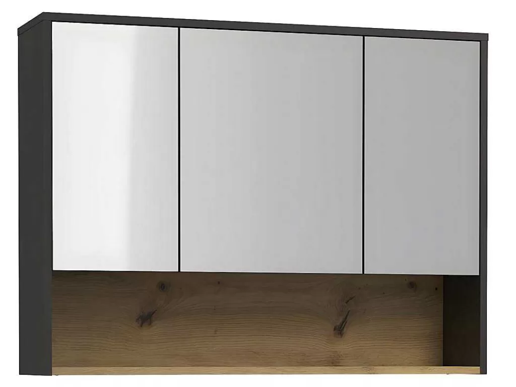Móvel De Parede Para Casa De Banho*Vente-unique Armário De Parede De Casa De Banho Cor Antracite De 100 Cm - Yangra