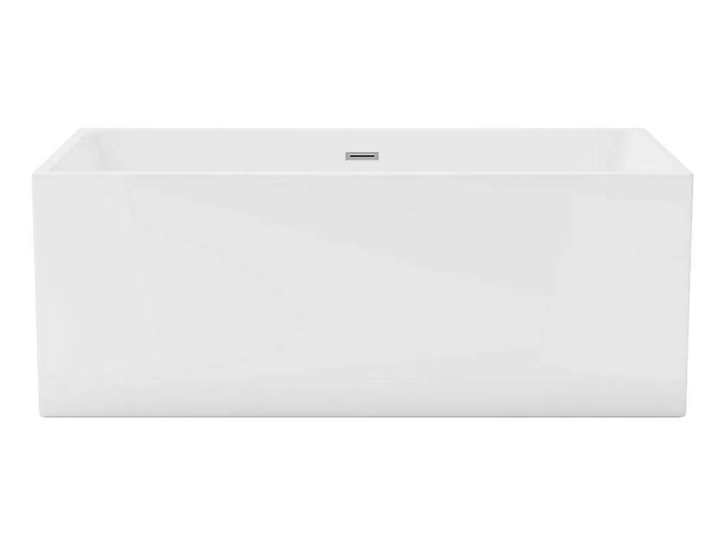 Banheira De Pousar E Encostar*Shower & Design Baneira SemiClássica Retangular 248 L 170X80X58 Cm Branca Acrilica - Pikaia