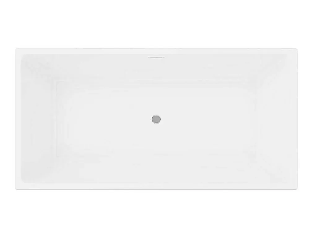 Banheira De Pousar E Encostar*Shower & Design Baneira SemiClássica Retangular 248 L 170X80X58 Cm Branca Acrilica - Pikaia