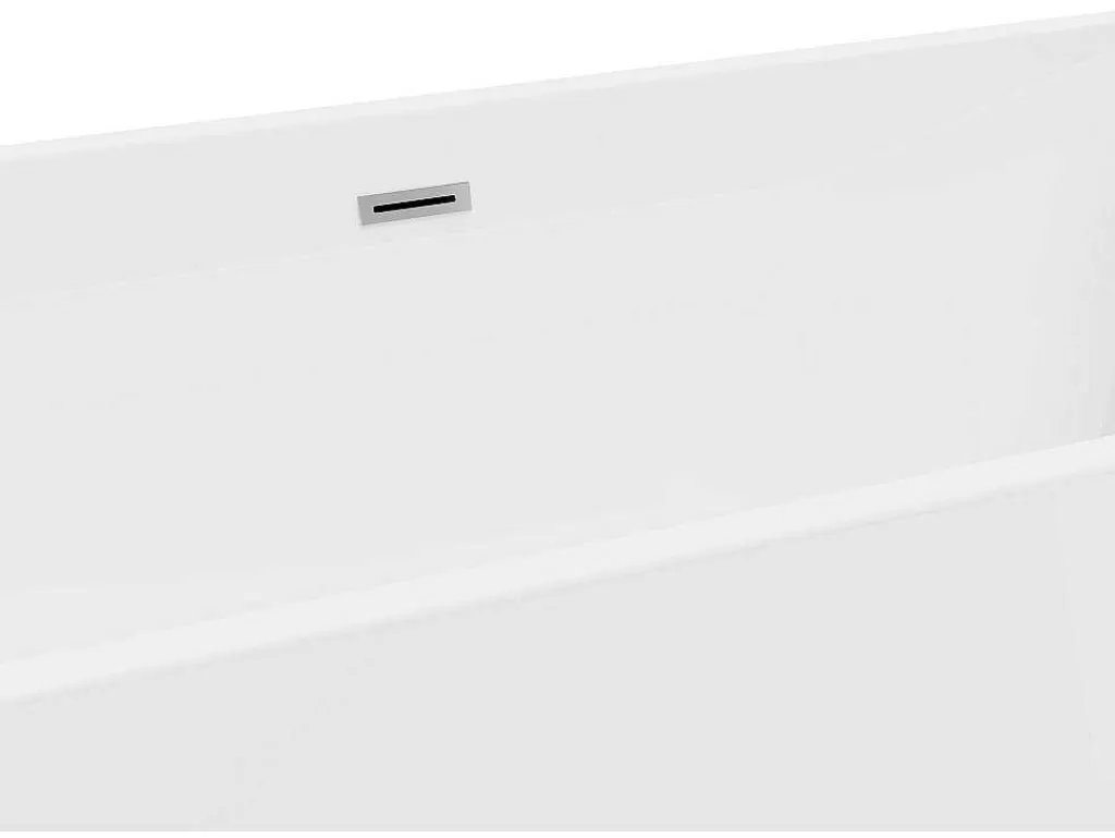 Banheira De Pousar E Encostar*Shower & Design Baneira SemiClássica Retangular 248 L 170X80X58 Cm Branca Acrilica - Pikaia