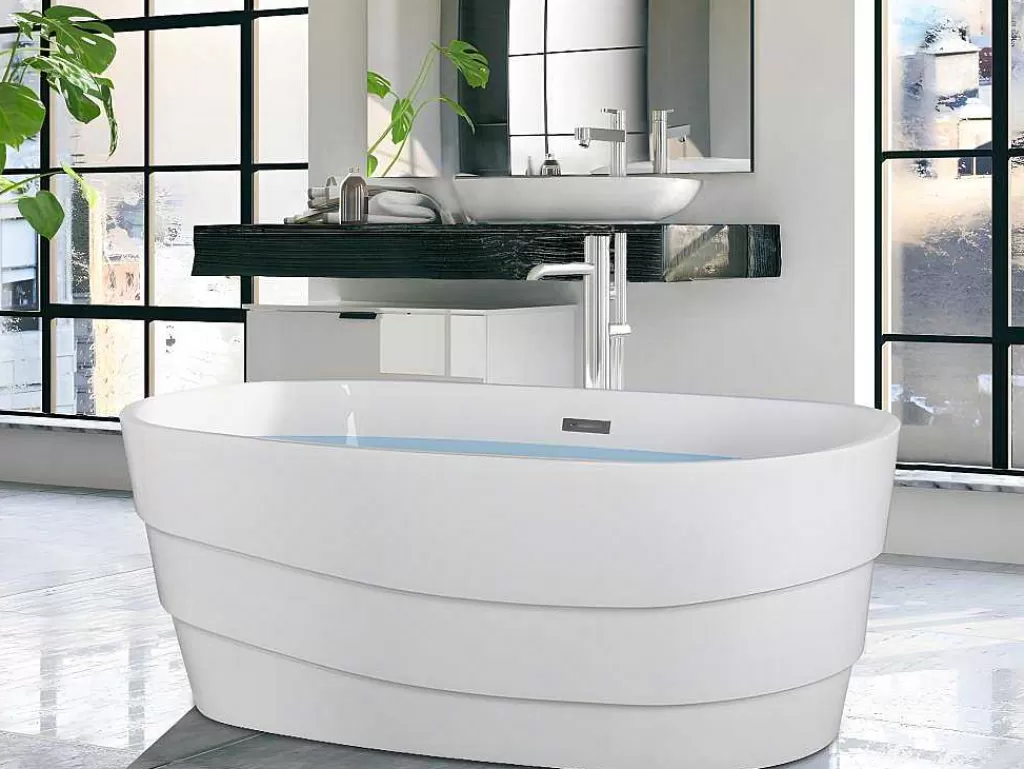 Banheira De Pousar*Shower & Design Banheira Autonoma Design Disponivel Em Branco - 200 L - 150*72*58 Cm - Dominika