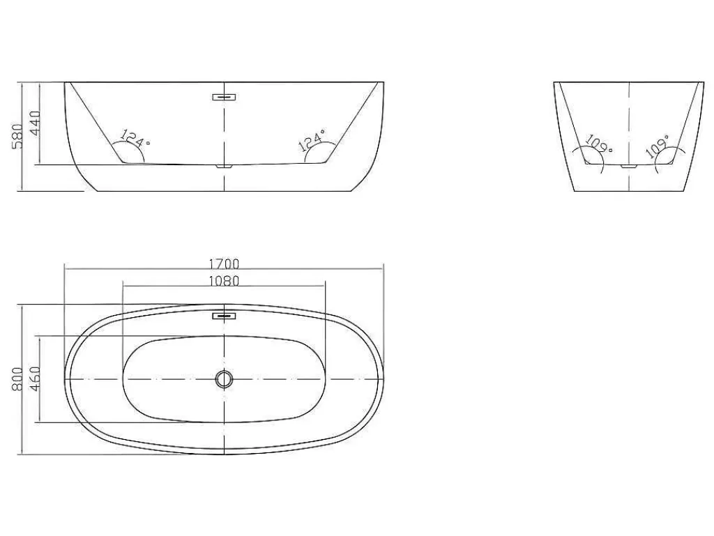 Banheira De Pousar*Shower & Design Banheira Autonoma Disponivel Em Branco - 238 L - 170*80*58 Cm - Nica