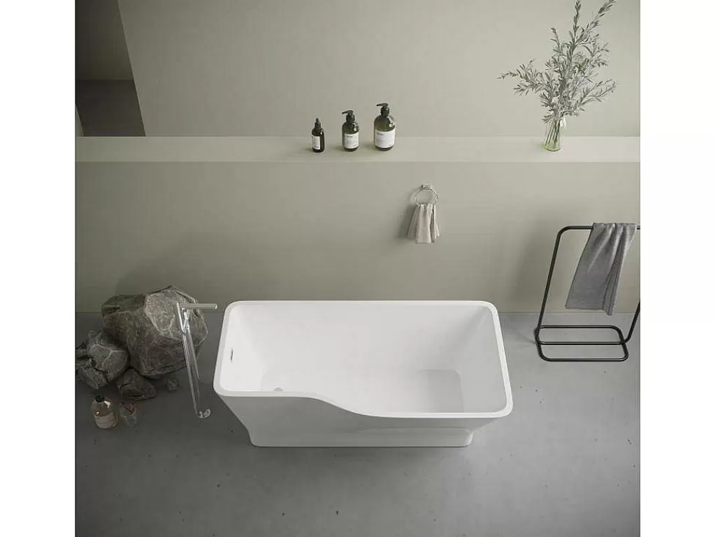 Banheira De Pousar*Shower & Design Banheira Clássica Assimetrica 265 L, 170 X 80 X 58 Cm, Acrilico Branco - Scriba