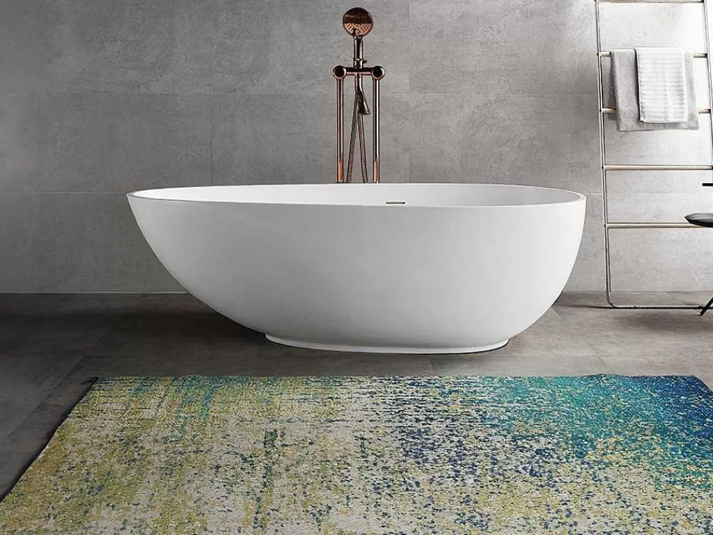 Banheira De Pousar*Shower & Design Banheira Clássica Assimetrica Com Solid Surface De 268 L Dimensoes 172 X 83 X 53 Cm Cor Branca - Fenice