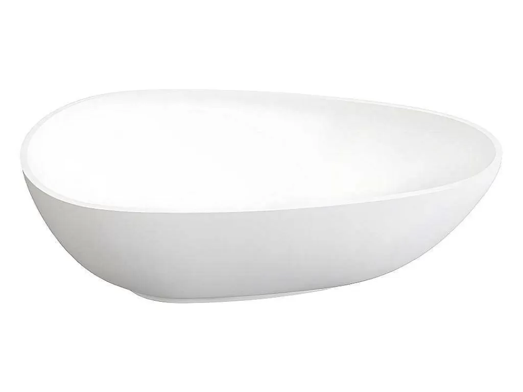 Banheira De Pousar*Shower & Design Banheira Clássica Assimetrica Com Solid Surface De 268 L Dimensoes 172 X 83 X 53 Cm Cor Branca - Fenice